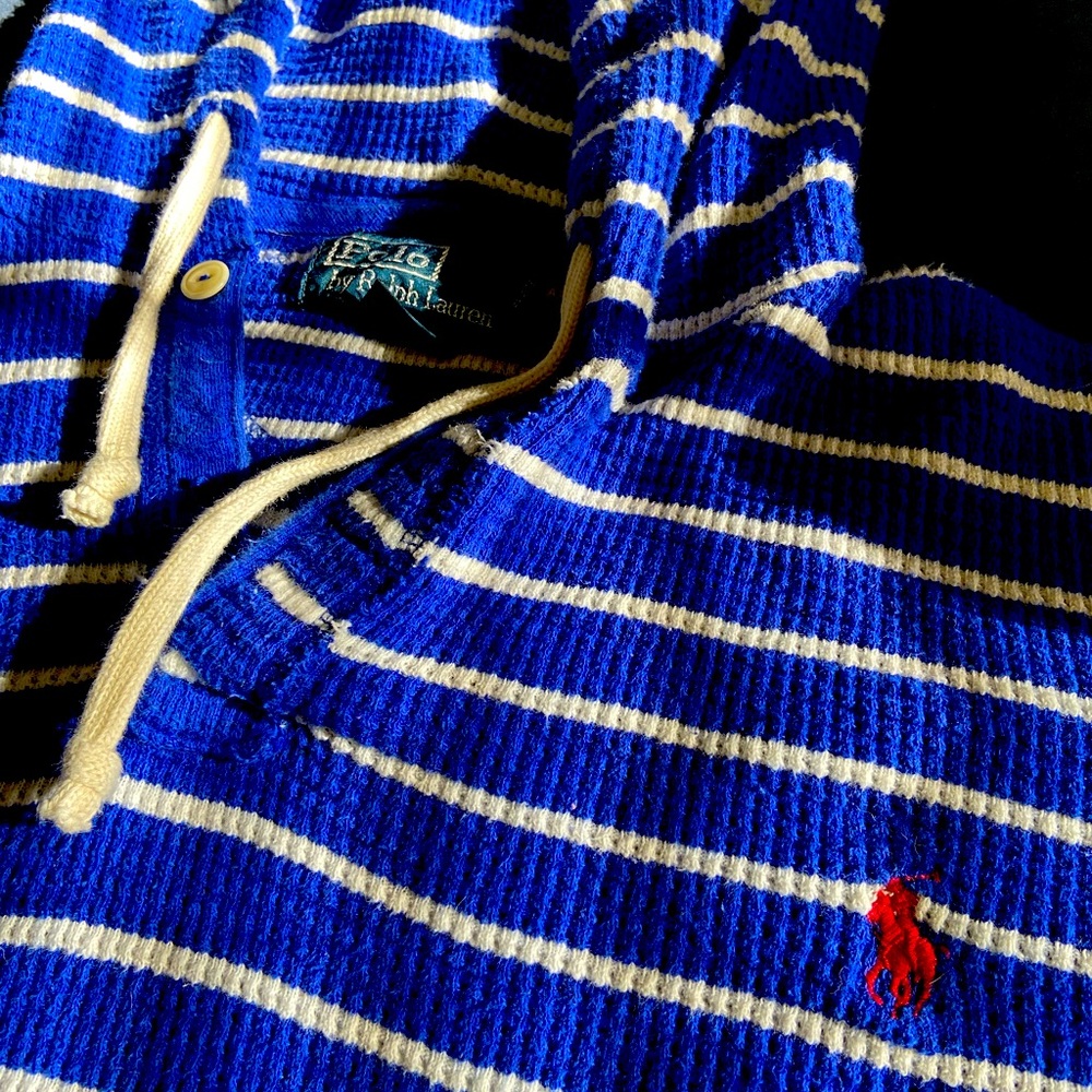 Ralph Lauren Polo - Blue/white striped hoody